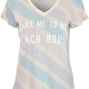 Wildfox Take Me to My Beach House T-shirt L NWT w/flaw